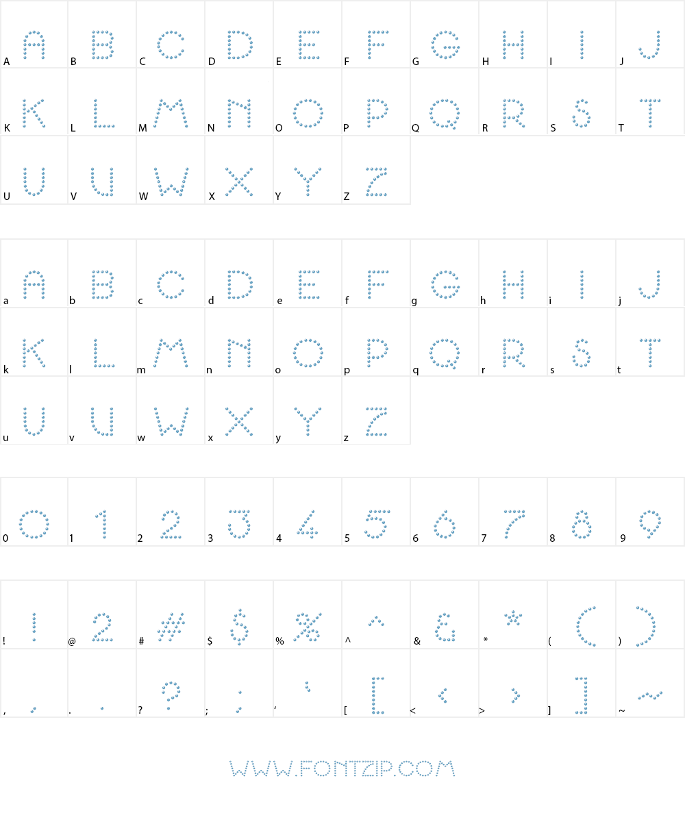 K22 Spotty Face Font Character